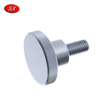 Dongguan custom aluminum silver anodized knurled thumb screw,M3-6 knurled screw for camera